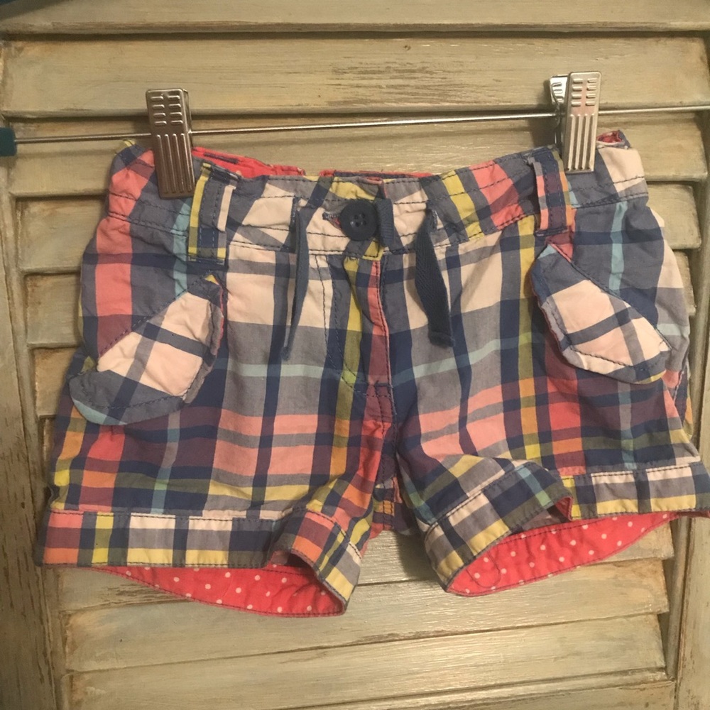 Mini Boden size 6 plaid shorts pre owned